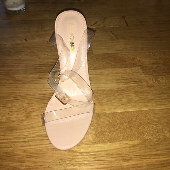 NUDE GLASS HEELS - Picture 3 of 4